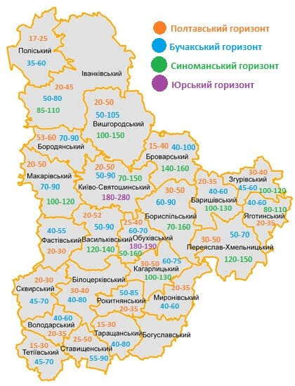 Карта водоносных горизонтов