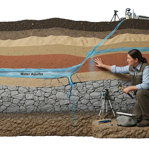 Изучение грунтовых водоносных горизонтов перед бурением скважины